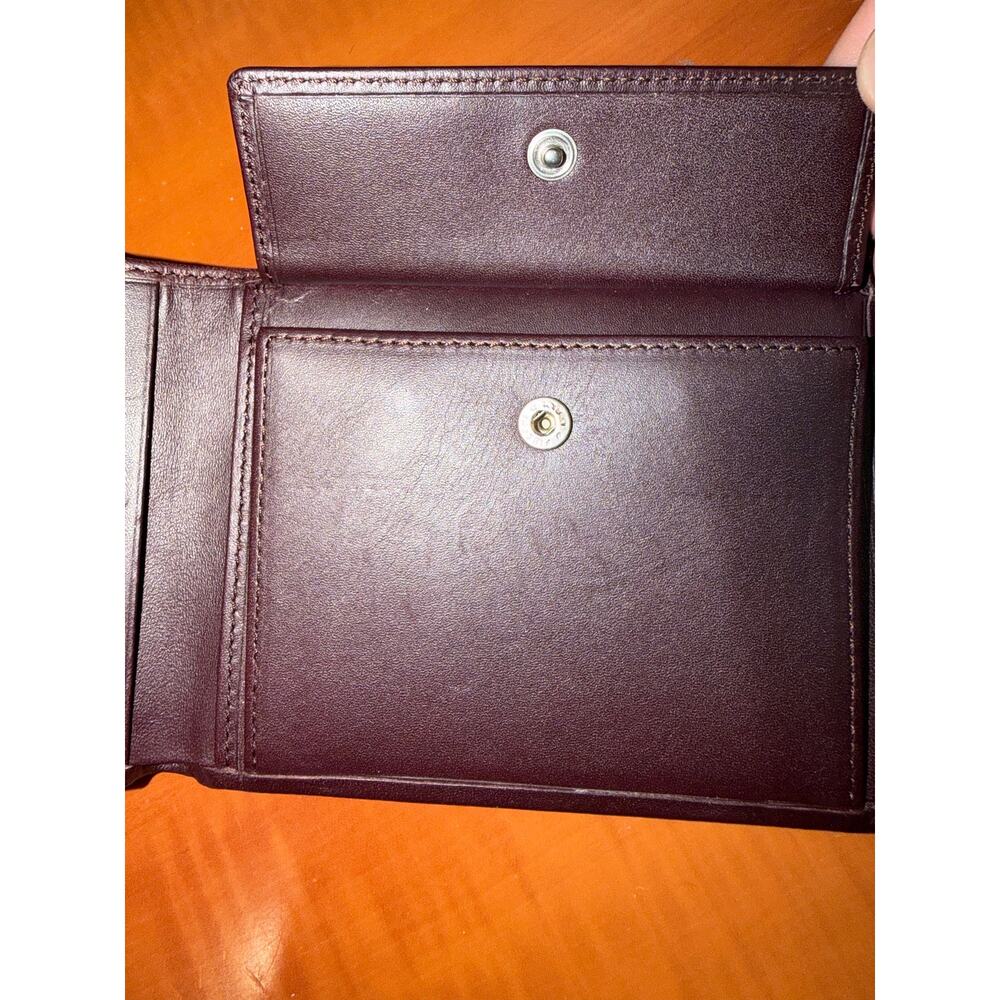 Hugo Boss Burgundy/Dark Brown Leather Bifold Wallet With Coin Pocket - Picture 8 of 9